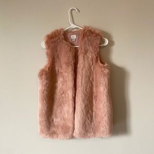 Pink Faux Fur Vest
